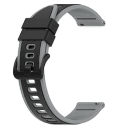 Urrem silikone Sort+grå 22 mm