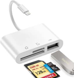 NÖRDIC Lightning-kortleser 2 kortspor SD, MicroSD, 1xUSB-A 3.0 UHS-I