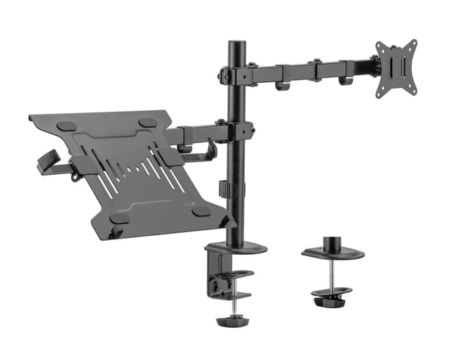 NÖRDIC Monitorarm och bärbar datorhållare monitor 13-27"" 8kg bärbar 15,6"" monitorfäste