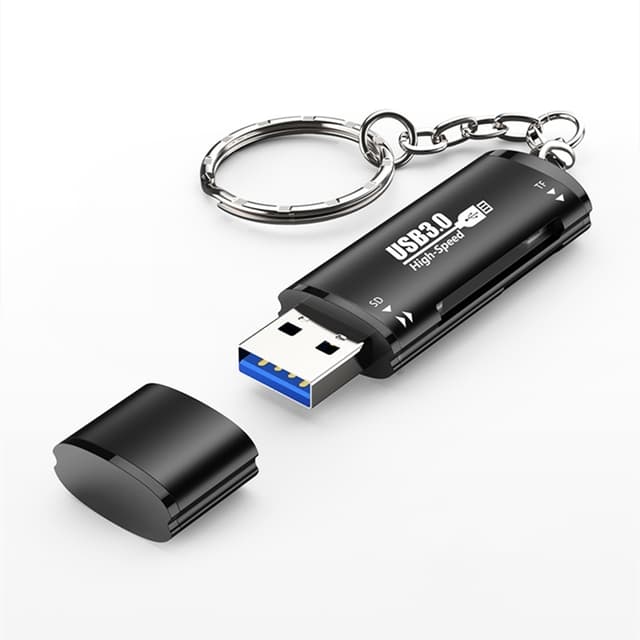 NÖRDIC USB-A 3.0 kortleser 2 spor SD, MicroSD UHS-I