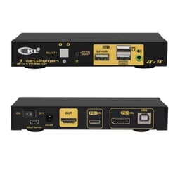 NÖRDIC USB-C + DisplayPort KVM-kytkin 4K 60Hz