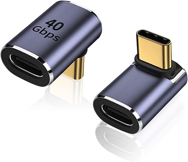 NÖRDIC USB4 vinklet adapter hann til hunn 40G 8K60Hz PD240W