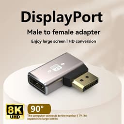 NÖRDIC Displayport-adapter hann til hunn 8K60Hz 4K144/120/60Hz