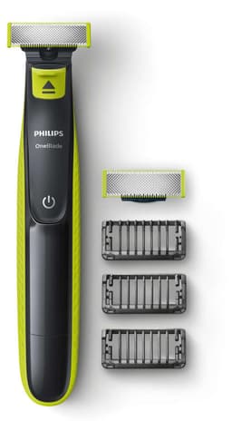 Philips OneBlade QP2520/30 Barbermaskine, Barbergrej vaskbar Lysegrøn, Mørkegrå