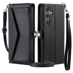 SKALO Samsung A16 PU-Läder Envelope Plånboksfodral - Svart