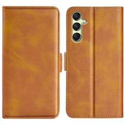 SKALO Samsung A16 Premium Wallet Lompakkokotelo - Ruskea