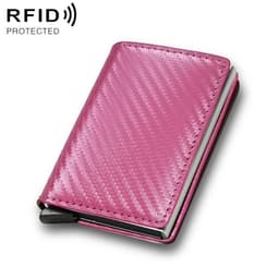PopUp-lompakko RFID-suojauksella Pinkki Hiilikuitu