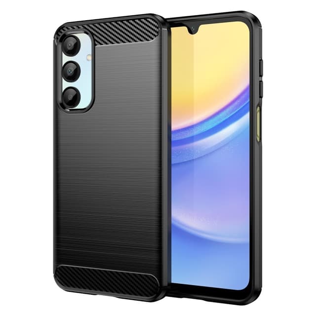 SKALO Samsung A16 Armor Carbon Stødsikker TPU-cover - Sort