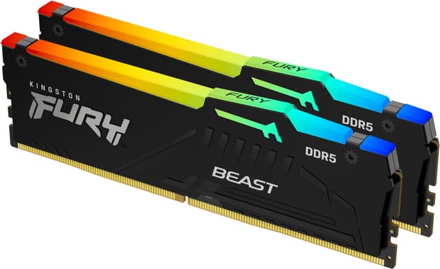 Kingston FURY Beast RGB 32GB DDR5 RAM 6000MT/s CL36 (svart)