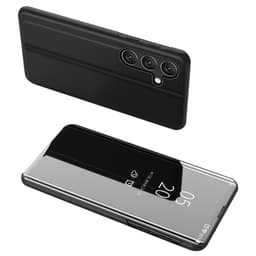 SKALO Samsung A16 Clear View Mirror Lompakko - Musta