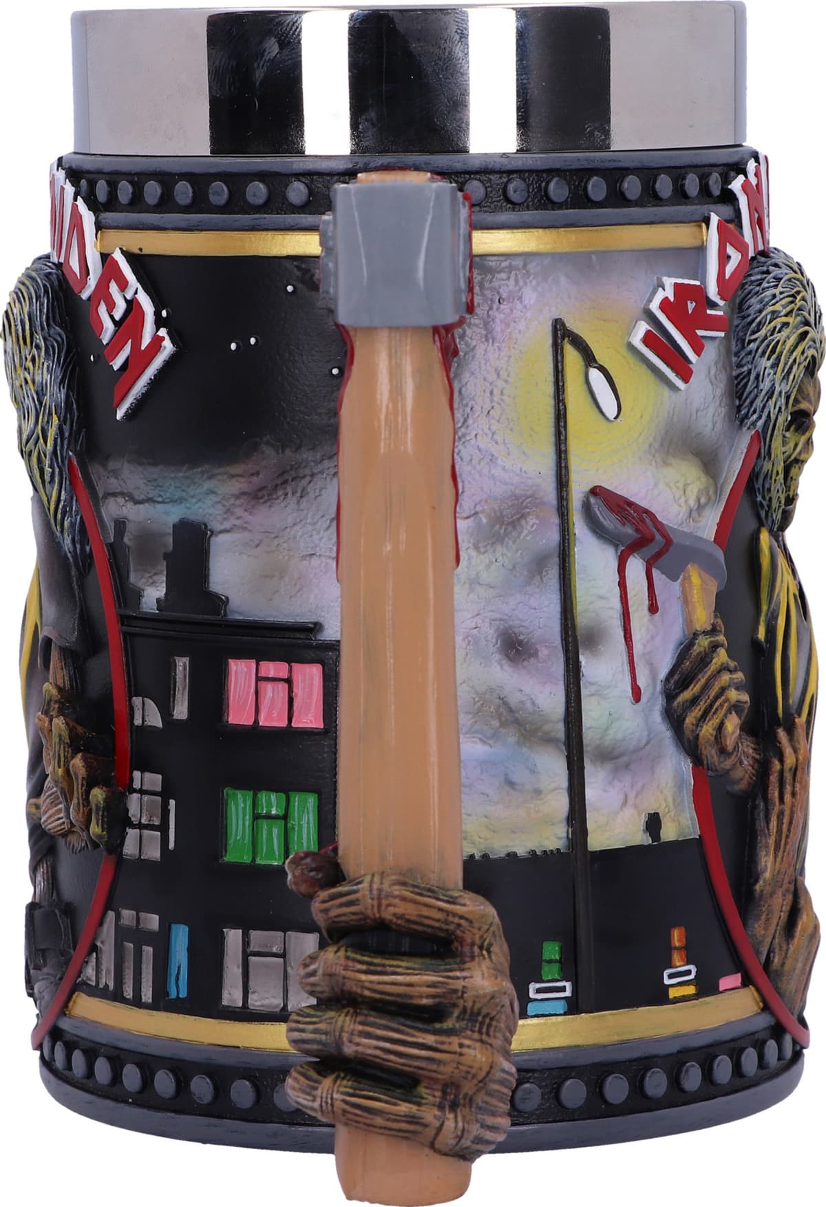 Nemesis Now Iron Maiden The Number Of The Beast Tankard, Resin, Official Iron Maiden Beer Mug, Removable Stainless Steel Insert, Cast In The Finest