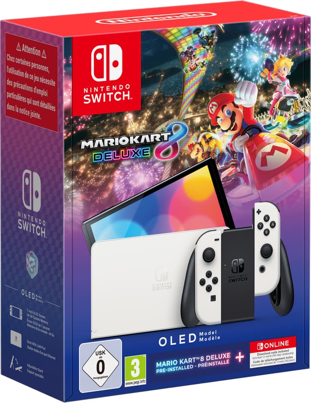 Nintendo Switch OLED spillekonsol med Mario Kart 8