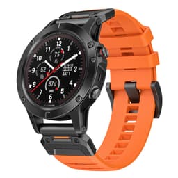22 mm:n kellohihna Garmin Fenix 3/5/5X/6X/7X:lle Oranssi