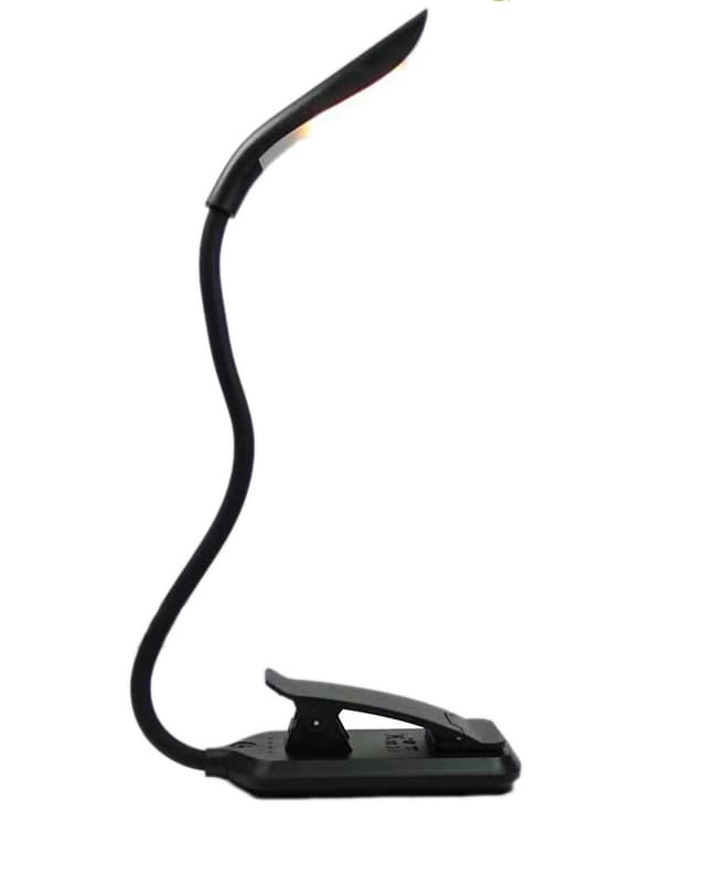 Läslampa, LED-boklampa med 3 ljuslägen, uppladdningsbar Svart
