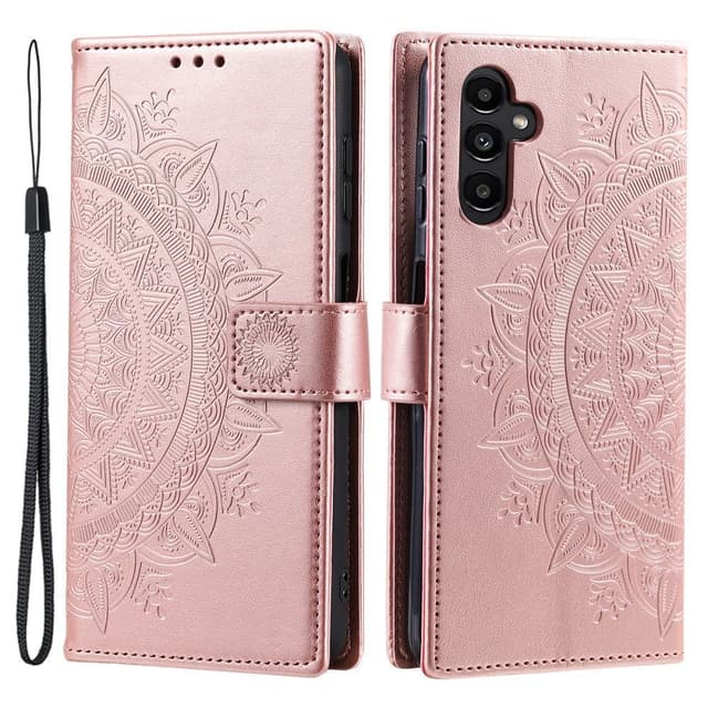 SKALO Samsung A16 Mandala Flip Cover - Rosa guld