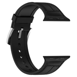 Klokkebånd klokkeremsarmbånd til Apple Watch 42/44/45/49 mm Sort