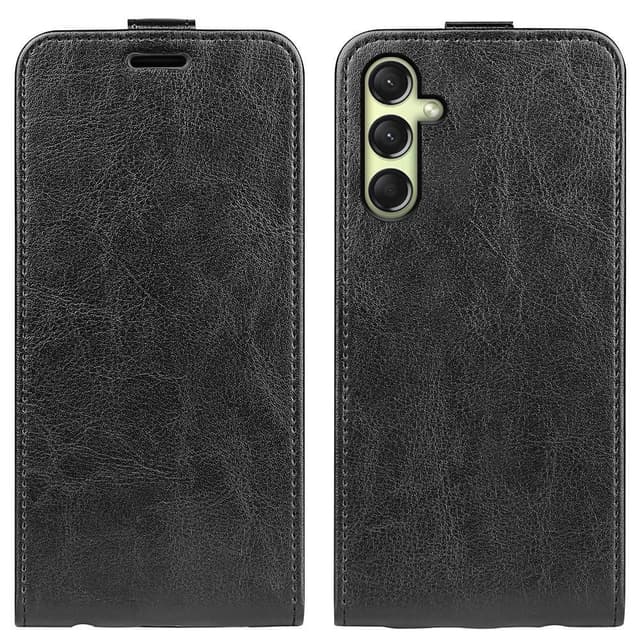 SKALO Samsung A16 Vertical Flip PU-Läder Plånboksfodral - Svart