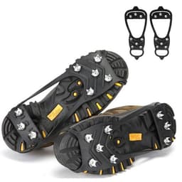 1 Par Anti Slip Bjergbestigning Klatring Crampon Spikes Sko Ice Gripper Sort 42-45