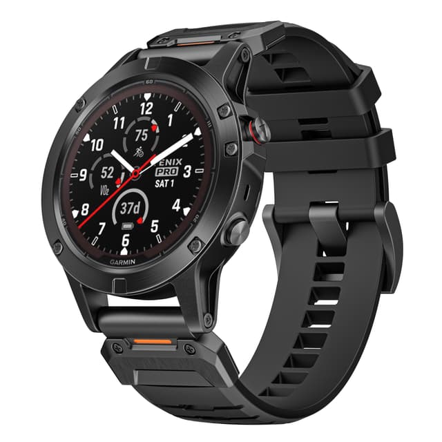 22 mm urrem til Garmin Fenix 3/5/5X/6X/7X Sort