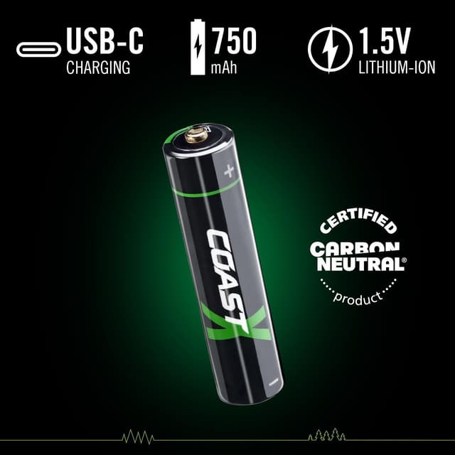 Coast ZXAAA Zithion-X USB-C uppladdningsbara litiumbatterier 4