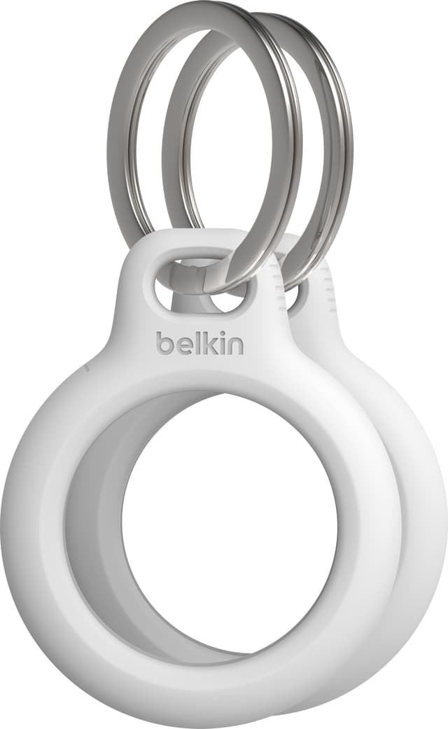 Belkin Secure AirTag-holder med nøkkelring 2-pakning (hvit)