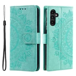 SKALO Samsung A16 Mandala lompakkokotelo - Turkoosi