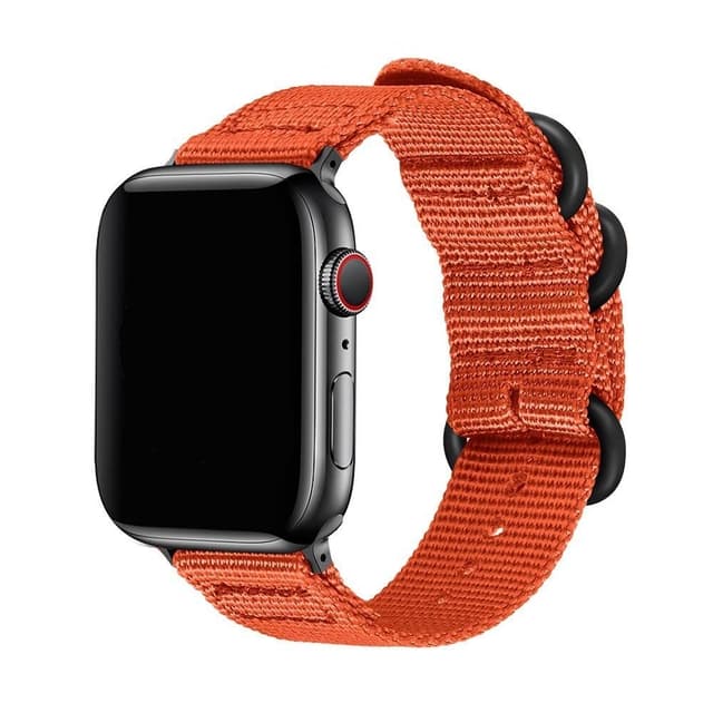 SKALO Nato-ranneke Nylon Apple Watch Series 7-9 45mm - Oranssi