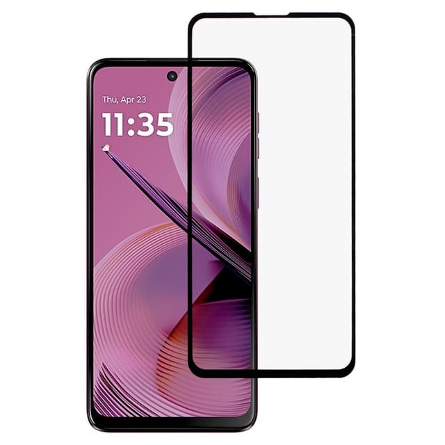 2-PACK SKALO Motorola Moto G55 5G Heltäckande Skärmskydd Härdat Glas - Svart