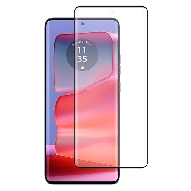 2-KPL SKALO Motorola Edge 50 5G Koko Näytön Panssarilasi - Musta