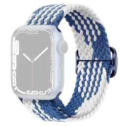SKALO Flettet Rem Apple Watch Series 7-9 41mm - Blå-Hvid