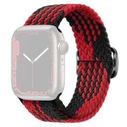 SKALO Punottu -ranneke Apple Watch Series 10 46mm - Punainen-Musta