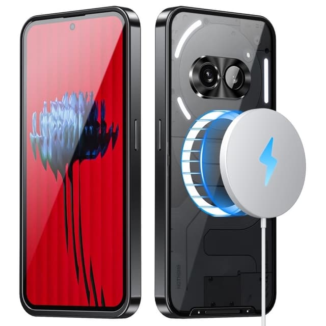 SKALO Nothing Phone (2a) Plus Magic Shield Metal Magnetic Ring - Musta
