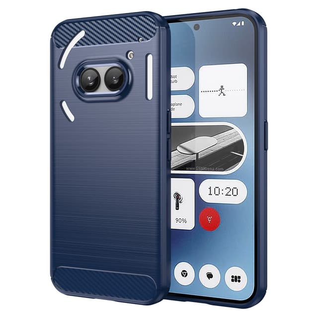 SKALO Nothing Phone (2a) Plus Armor Carbon Iskunkestävä TPU suojakuori - Sininen