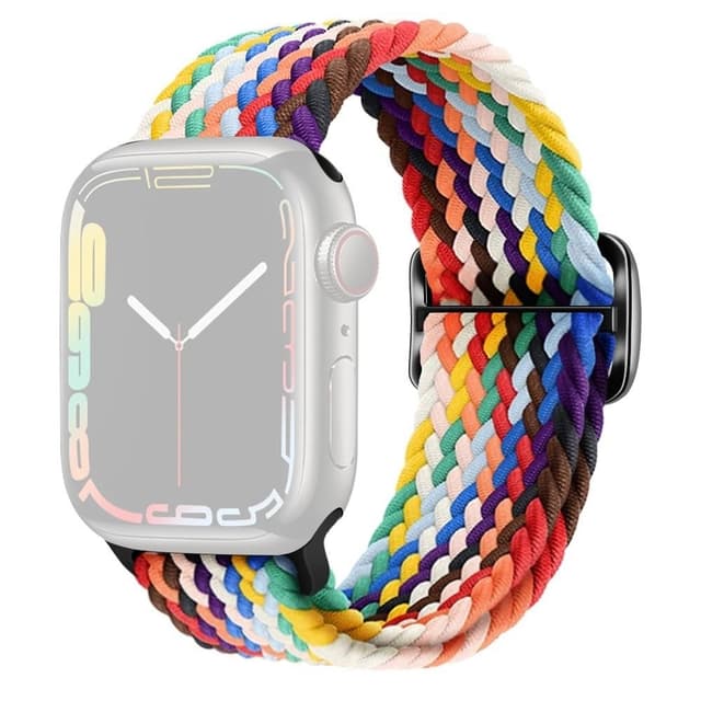 SKALO Flätat tygarmband Apple Watch Series 10 42mm - Flerfärgad 1