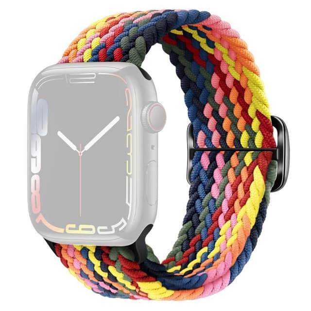SKALO Flätat tygarmband Apple Watch Series 10 46mm - Flerfärgad 2