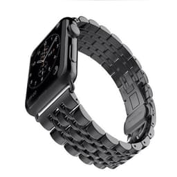SKALO Metalarmbånd med 5 led Apple Watch SE 44mm - Sort