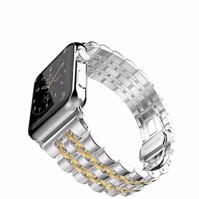 SKALO Metalarmbånd med 5 led Apple Watch Series 7-9 41mm - Guld