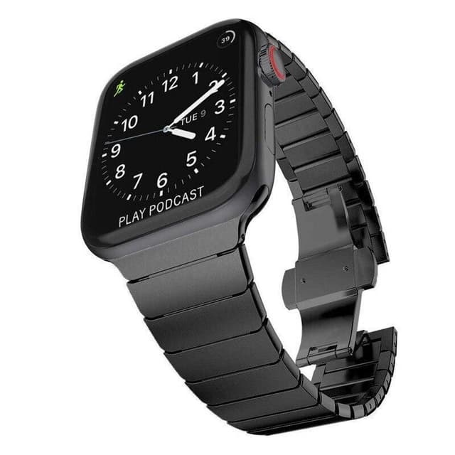SKALO Metalarmbånd ""Flat"" Apple Watch Ultra 2 49mm - Sort