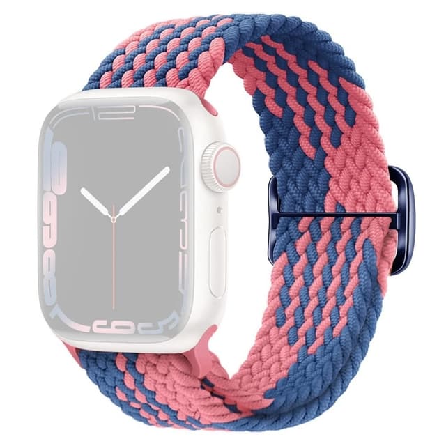 SKALO Flettet Rem Apple Watch Series 7-9 45mm - Pink-Blå