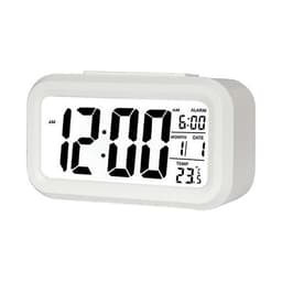 Digital LED Vekkerklokke - Hvit