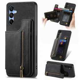 SKALO Samsung A16 PU-læder Cover med Pung - Sort