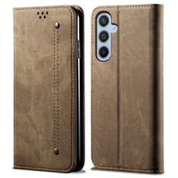 SKALO Samsung A16 Jeans Plånboksfodral - Khaki