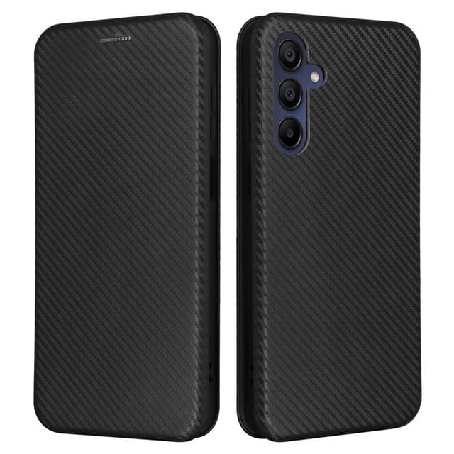 SKALO Samsung A16 Carbon Fiber Pungetui - Sort