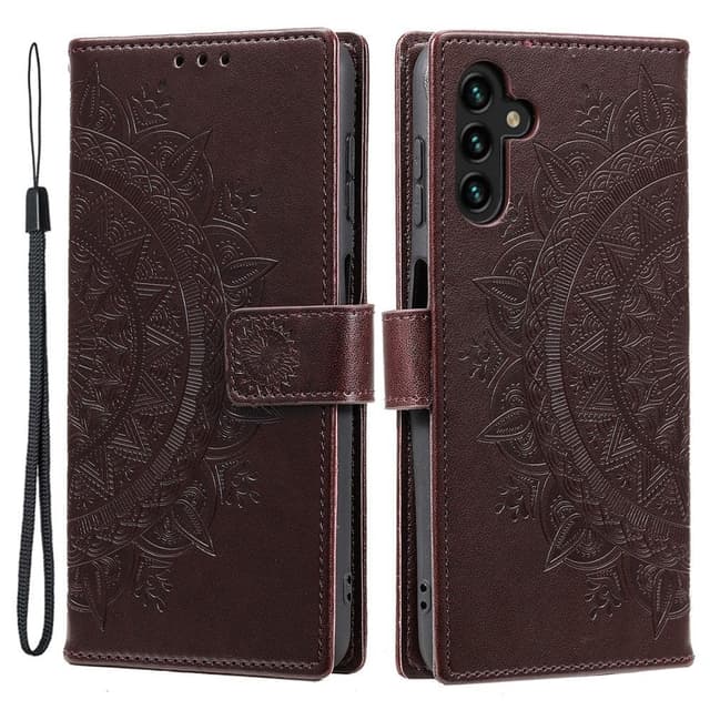 SKALO Samsung A16 Mandala Flip Cover - Brun