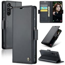 CaseMe Samsung A16 023 Series PU-Läder Lompakkokotelo - Musta