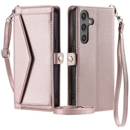 SKALO Samsung A16 PU-Läder Envelope Plånboksfodral - Roséguld