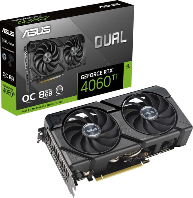 ASUS GeForce RTX 4060 Ti DUAL EVO OC grafikkort (8 GB GDDR6) - Elkjøp