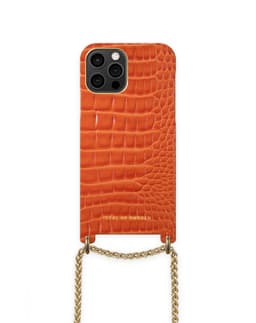 Lilou Necklace Case Orange Croco iPhone 12 PRO MAX