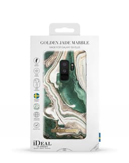 Printed Case Galaxy S9 Plus Golden Jade Marble