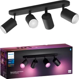 Philips Hue Fugato firedobbelt spotlys 4x4,2W GU10 (sort)